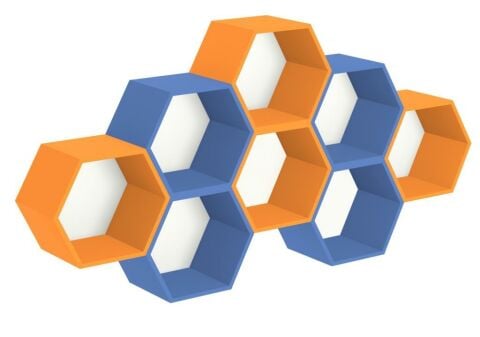 Petek Duvar Kitaplık