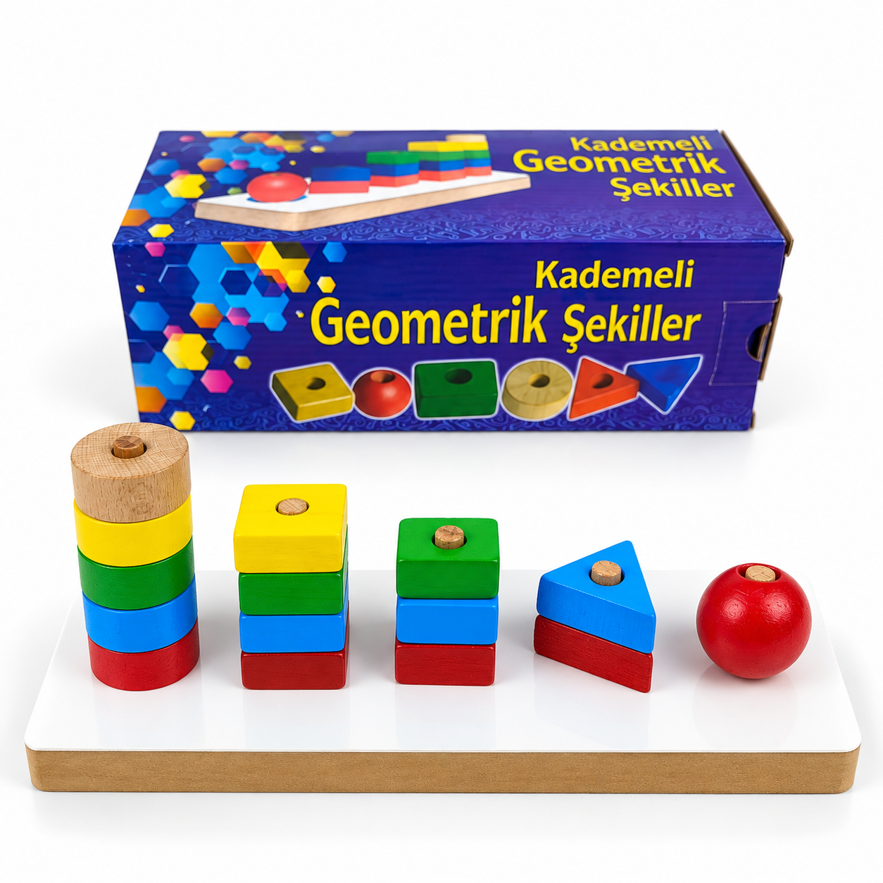 AHŞAP KADEMELİ GEOMETRİK ŞEKİLLER