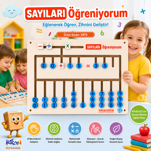 Matematik Öğreniyorum Duvar Oyunu