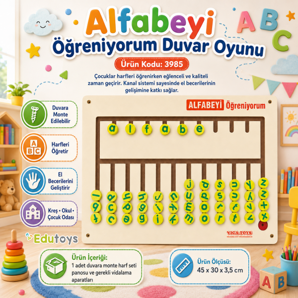 Alfabeyi Öğreniyorum Duvar Oyunu