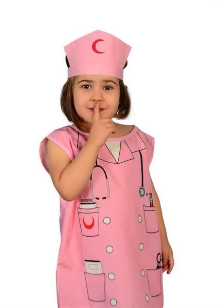 HEMŞİRE KOSTÜMÜ BASKILI