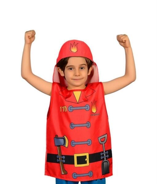 İTFAİYECİ KOSTÜMÜ BASKILI