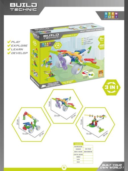 BUILD TECHNIC 3 IN 1 100 PARÇA